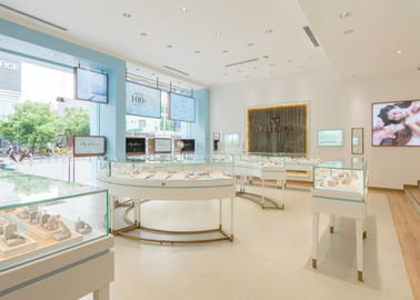 Perfetto vetro gioielleria custodie negozio al dettaglio in acciaio inossidabile Materiale di legno