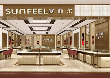 Bello display di gioielleria commerciale Contatore in acciaio inossidabile combinato con legno