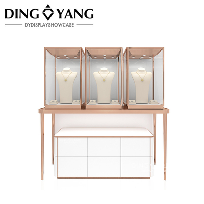 High End Custom Made Tabletop Jewelry Display Case, Vitrine di Gioielli di Buona Qualità, Offre Servizio di Progettazione 3D Whole Store