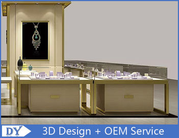 OEM Custom Luxury Glass Jewelry Showcase Con Led
